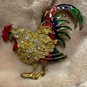 Rooster brooch